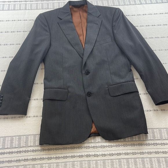 Jos A Bank Mens 3 Piece Suit Jacket Blazer Wool 38SH Pants 32SH Waistcoat Gray - Picture 6 of 16